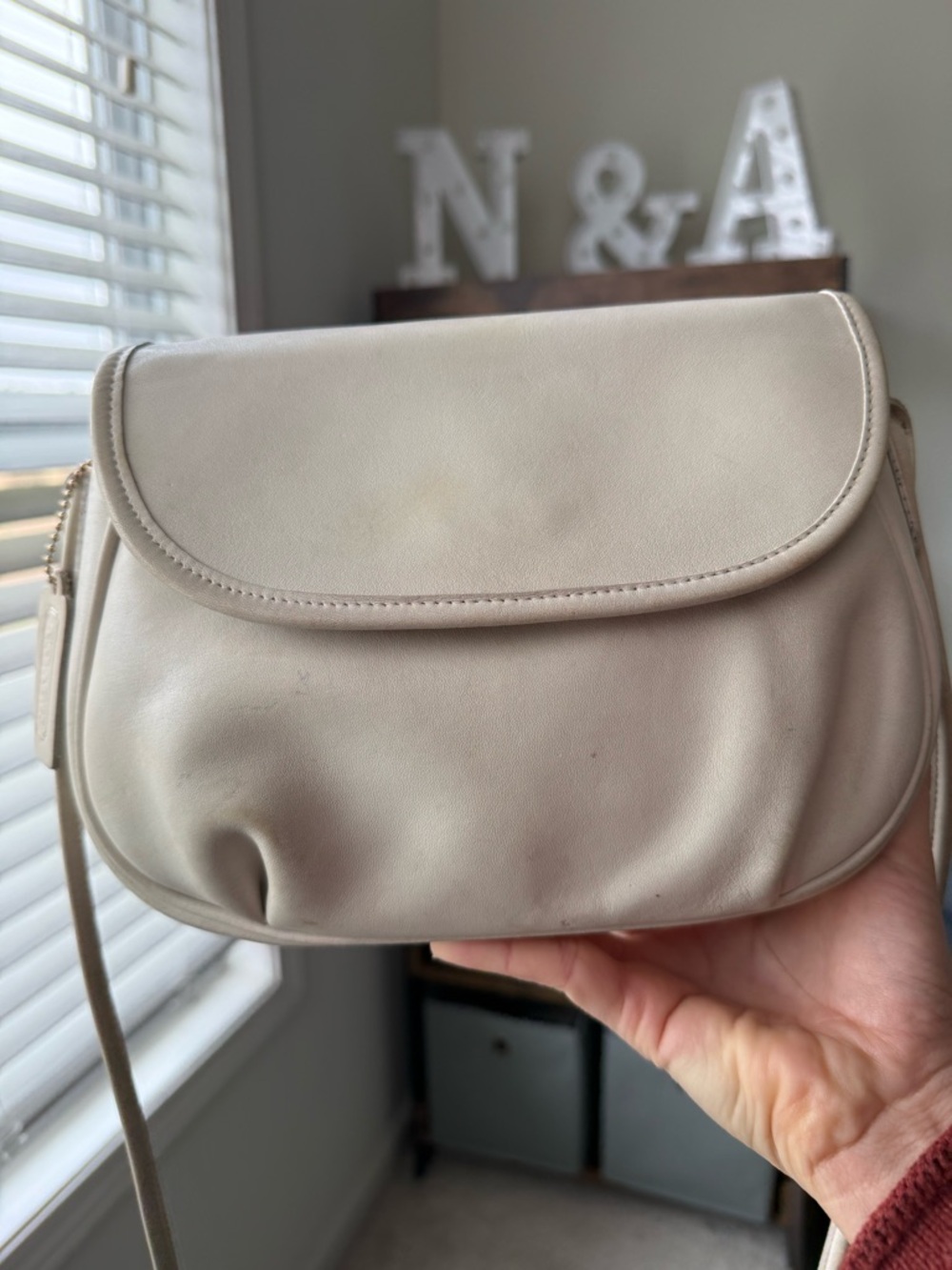 Authentic Pre-1994 Coach Cafe Bag in Bone
